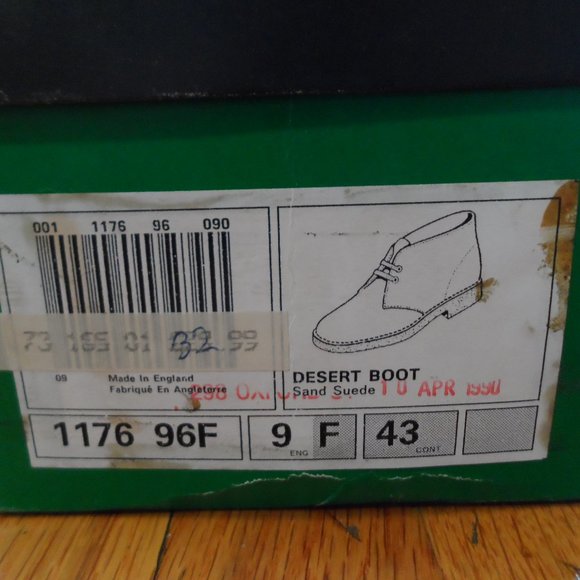 Clarks Desert Boots  Size 9 Made in England Dead Stock
